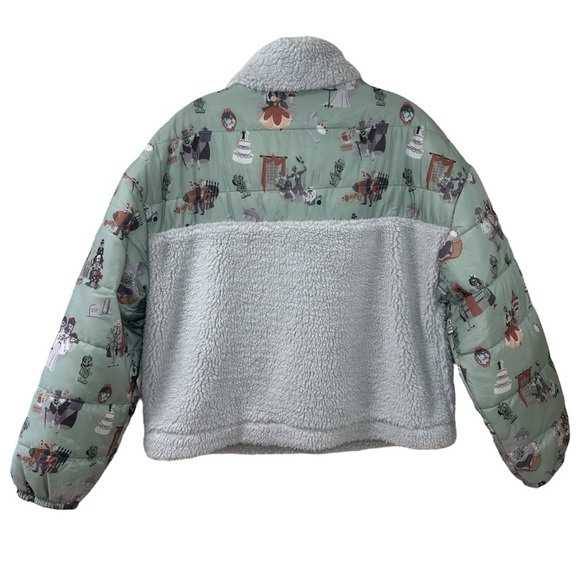 Disney Parks “The Haunted Mansion” Sherpa, Cropped Jacket - NWT, Size L, Multi - Picture 9 of 17